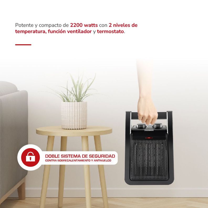 Termoventilador Ceramico Thomas TH-CH38-2