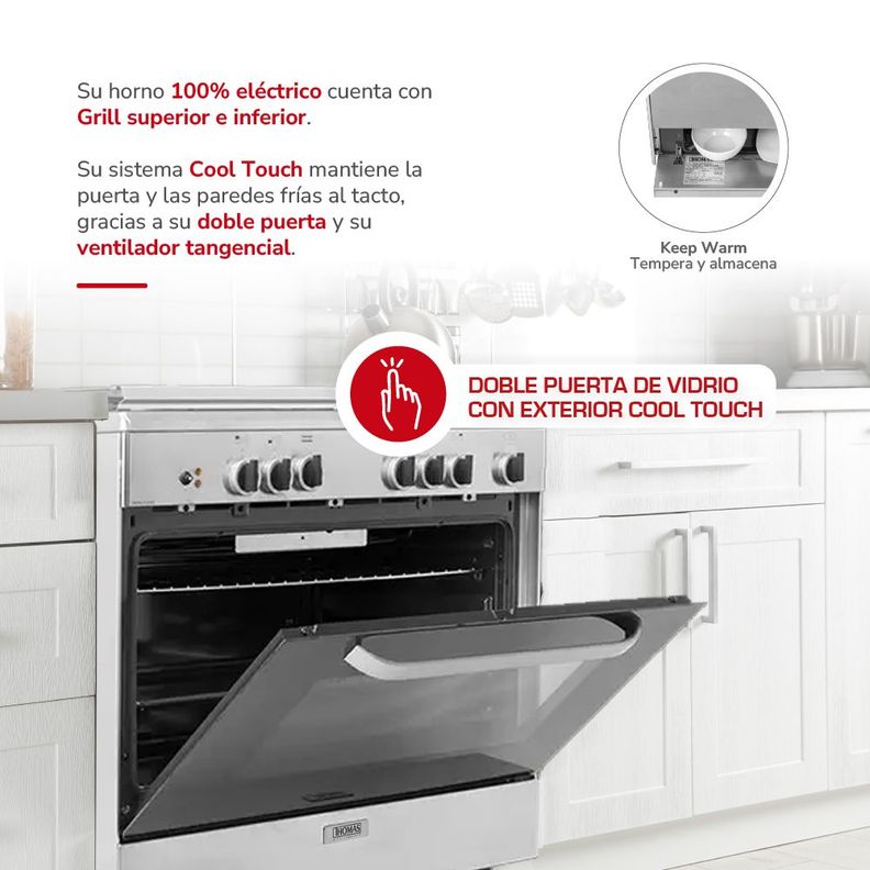 Cocina 5 quemadores horno de 130 Lts-2