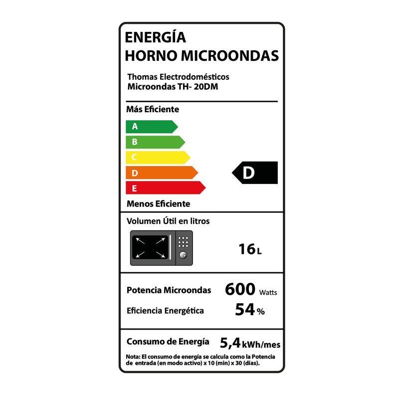 MICROONDAS THOMAS TH-20DM DIGITAL 20 LITROS-5