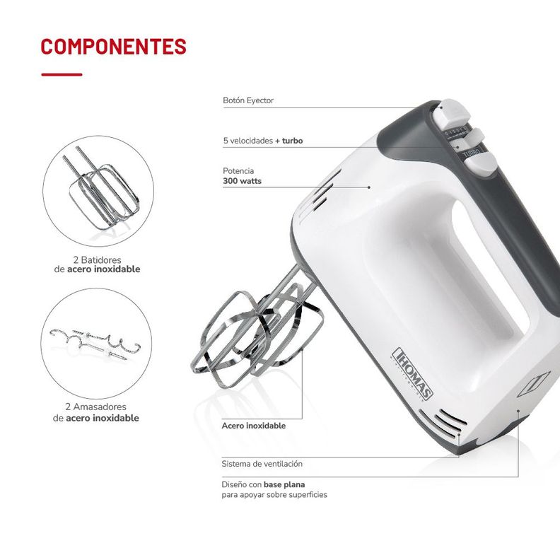 Batidora Manual TH-8832M-4