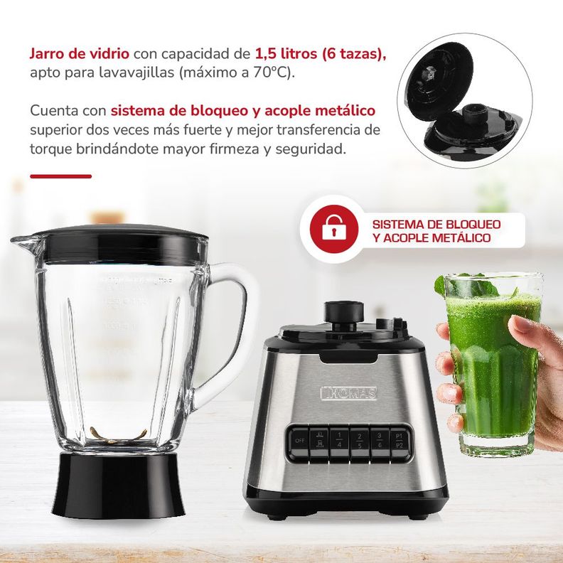 Licuadora 6 vel. 1,5lts TH-410Vi-2