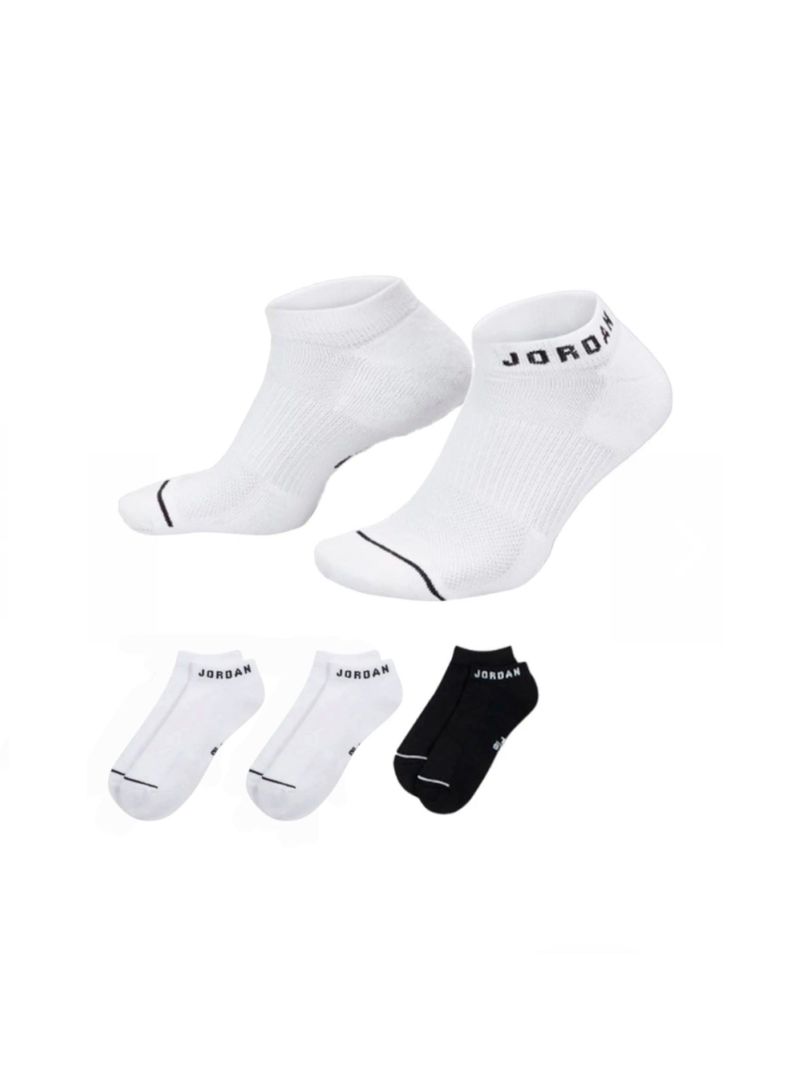Calcetines Pack x3 Jordan Cortos Everyday Dri Fit  Blanco y Negro-0