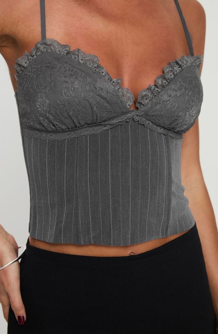 Top Gris Crop Corto-6