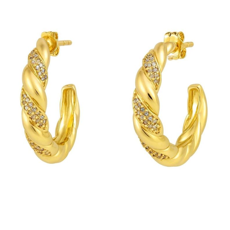Aro Argolla Circones Enchapada en Oro de 18k