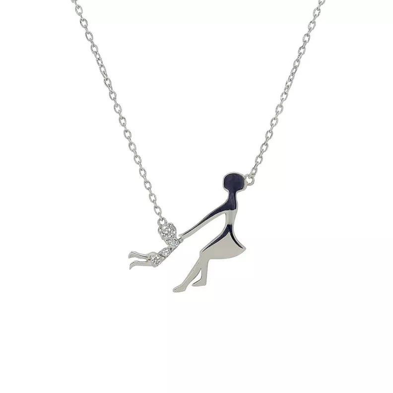 Collar Mama e Hija Plata 925
