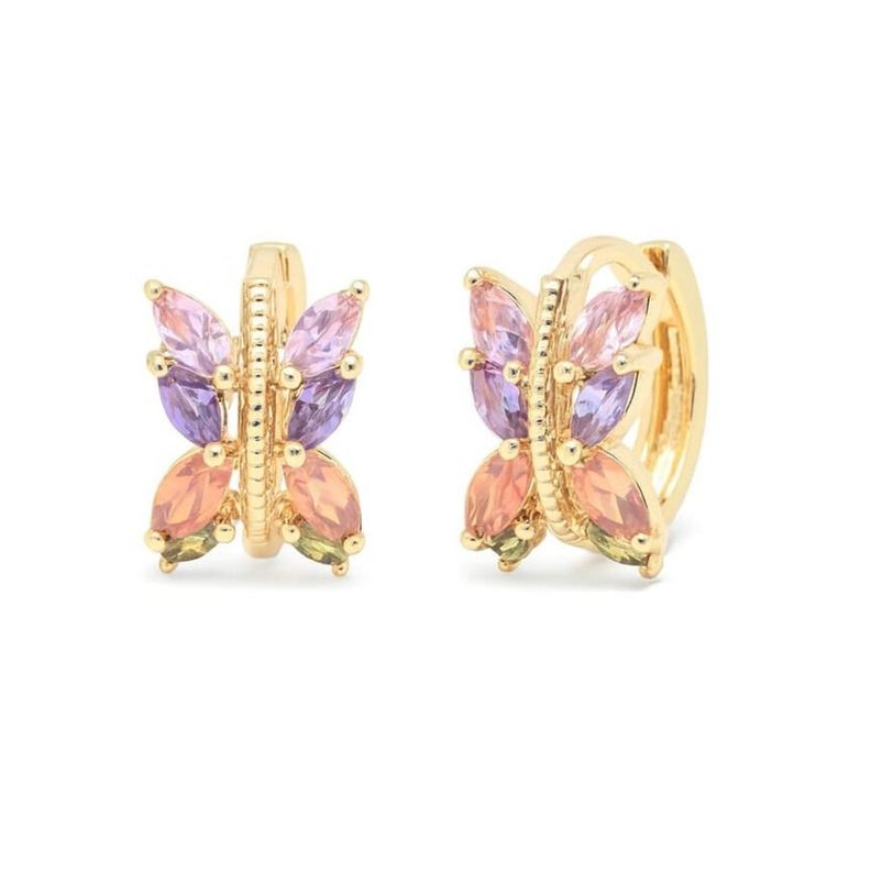 Aro Argollas P talo Enchapado en oro de 18k Dorado