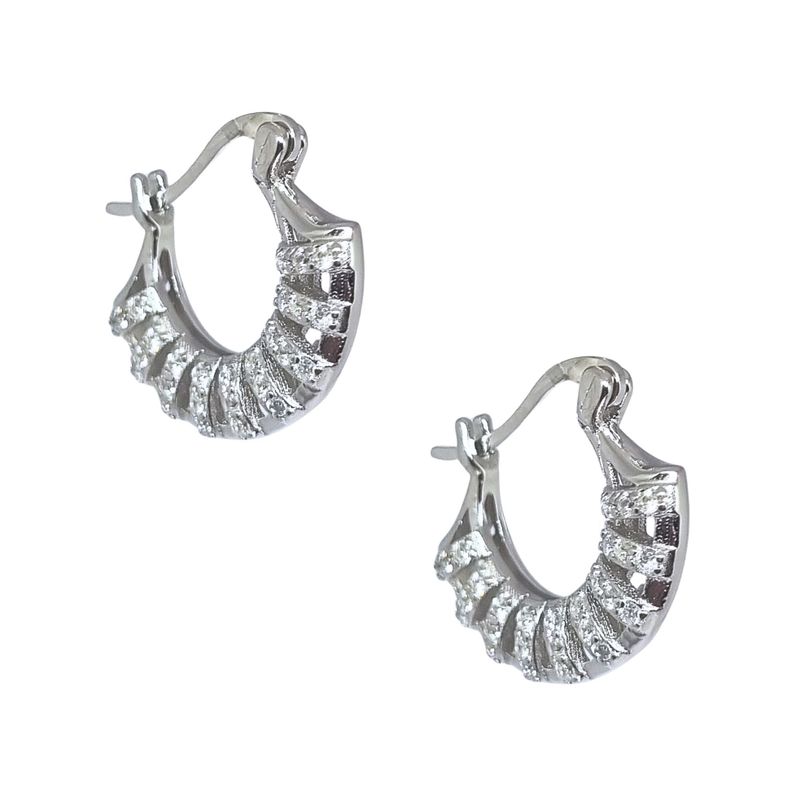 Aros Bote Abanico Circones 18mm Plata 925