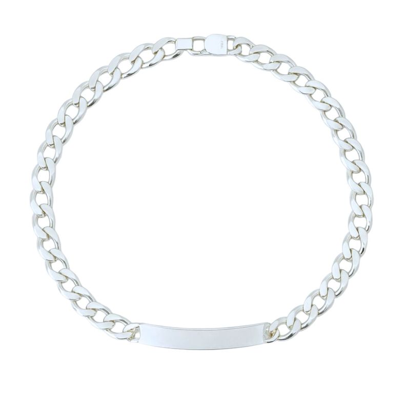 Pulsera Placa Grumete 21cm Plata 925