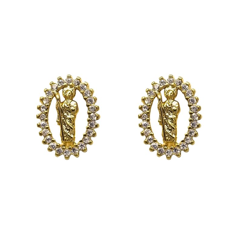 Aros Religioso Circones Enchapado en oro de 18k
