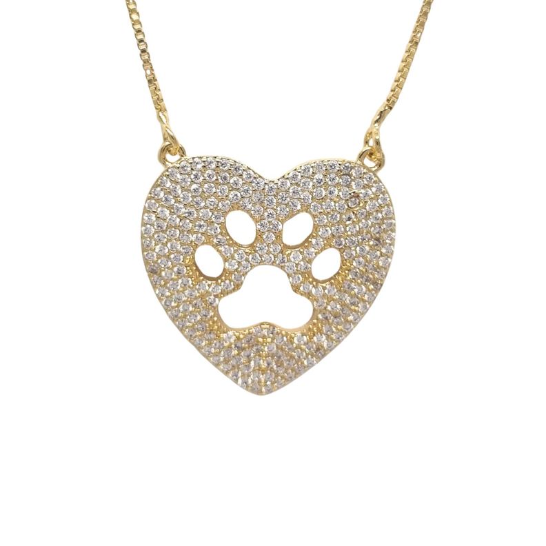 Collar Huellita Enchapada en Oro de 18k