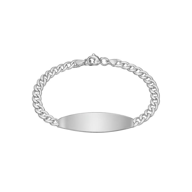 Pulsera Placa Grumete 20cm Plata 925
