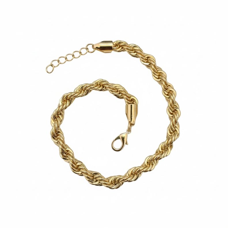 Pulsera Turbill n 27 a 30cm Enchapada en Oro de 18k Dorado