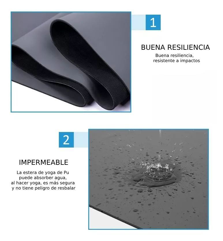 Mat Yoga Caucho Natural Para Ejercicios, 5mm Más Funda-5