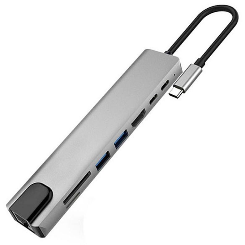 Adaptador Hub Usb-c 8 Puertos 4k-0