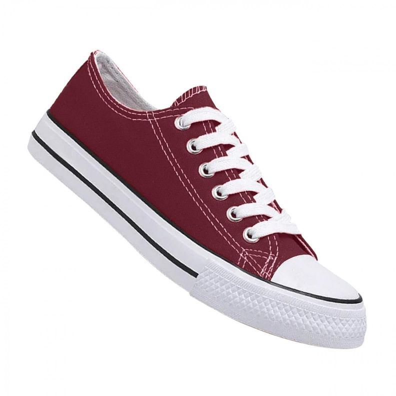 Zapatilla Urbana De lona Casual - Burdeo - 7076-0