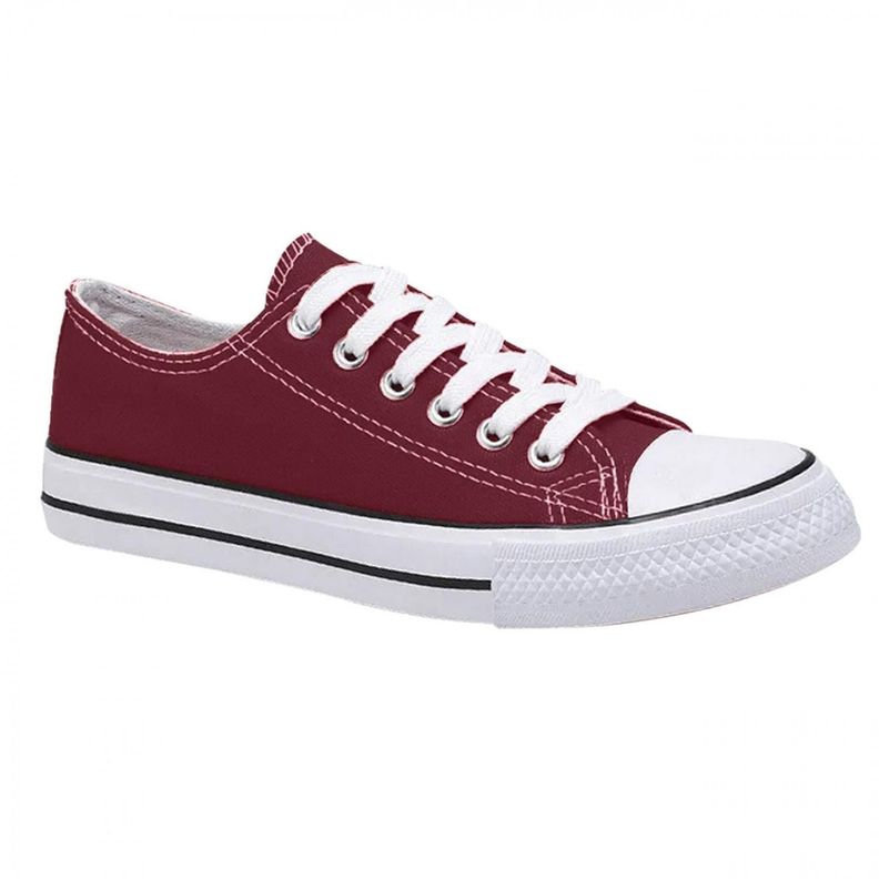 Zapatilla Urbana De lona Casual - Burdeo - 7076-1
