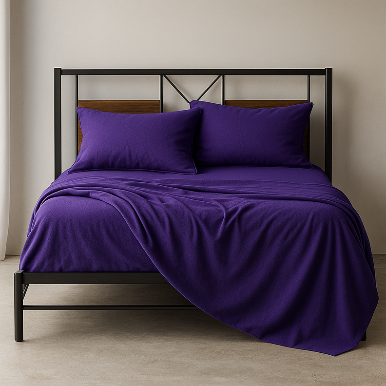 Sábana 1½  Plazas 800 Hilos Liso Morado v3 7EF