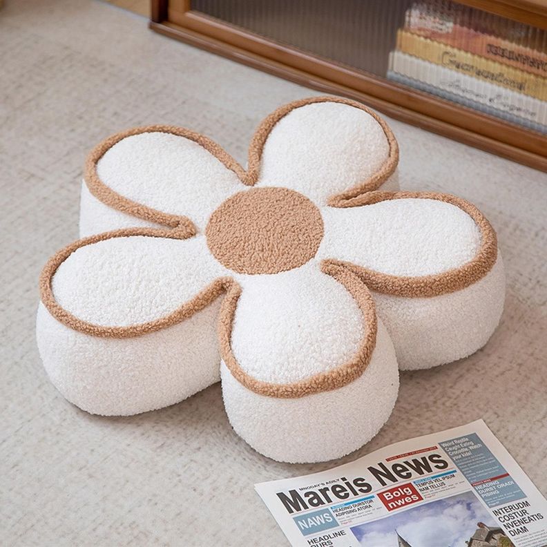 Cojín Flor Suave Y Comodo Para Silla Blanco-0