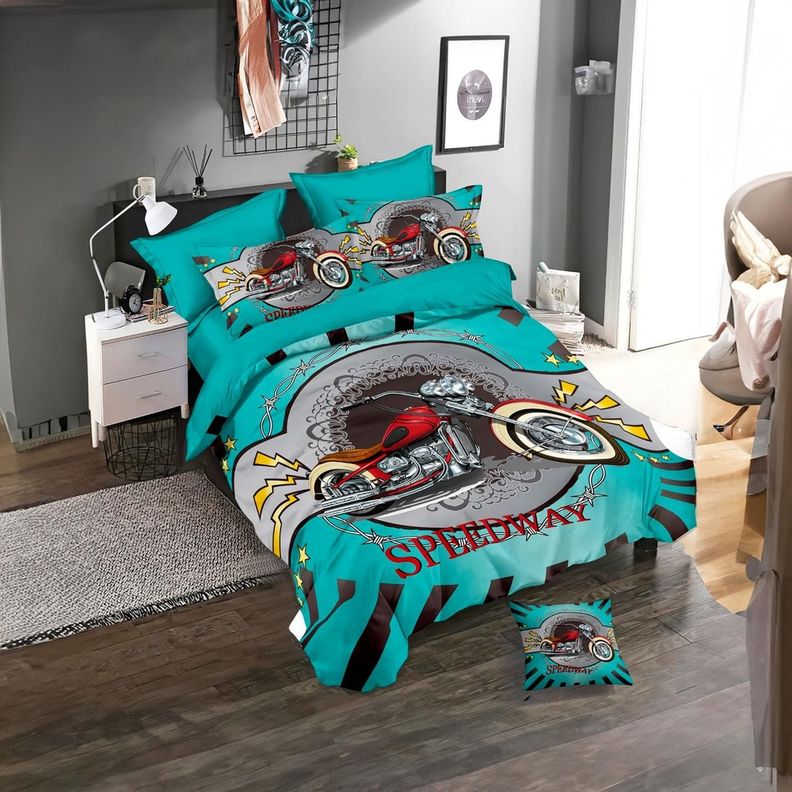 Cubrecama Quilt Verano 1.5 Plazas +Funda 50x70 -Diseño Shopper S 594-1
