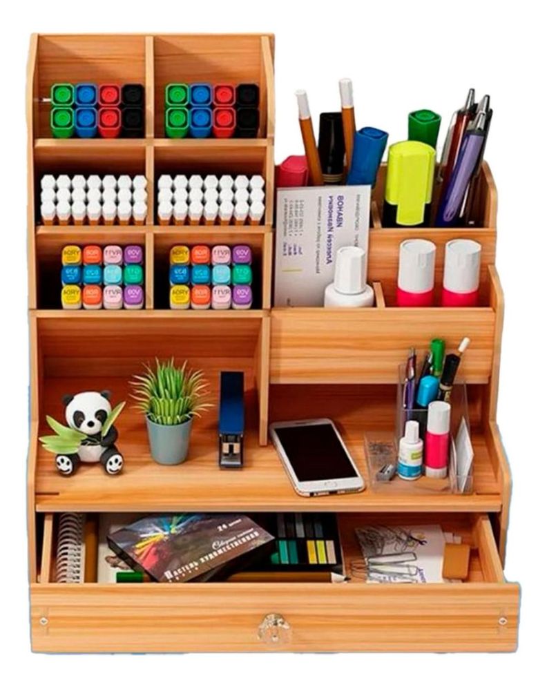 Organizador Portalápices Con Cajón De Escritorio - Oficina-0
