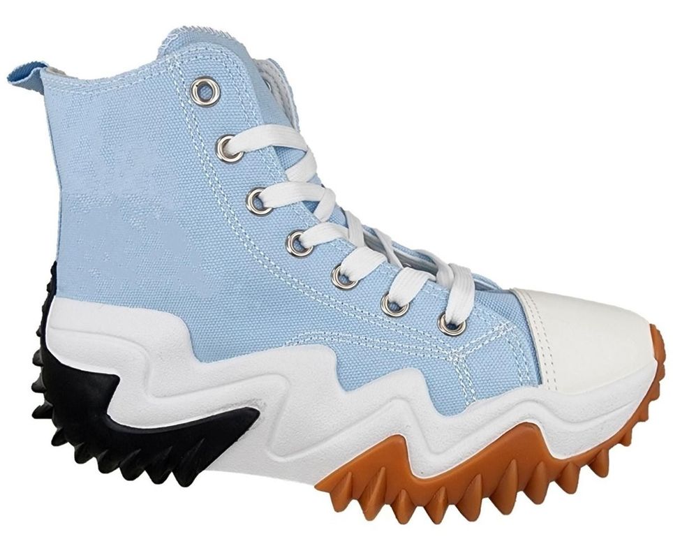 Zapatilla De Lona Con Plataforma Full Tendencia - 3138 Celeste-1