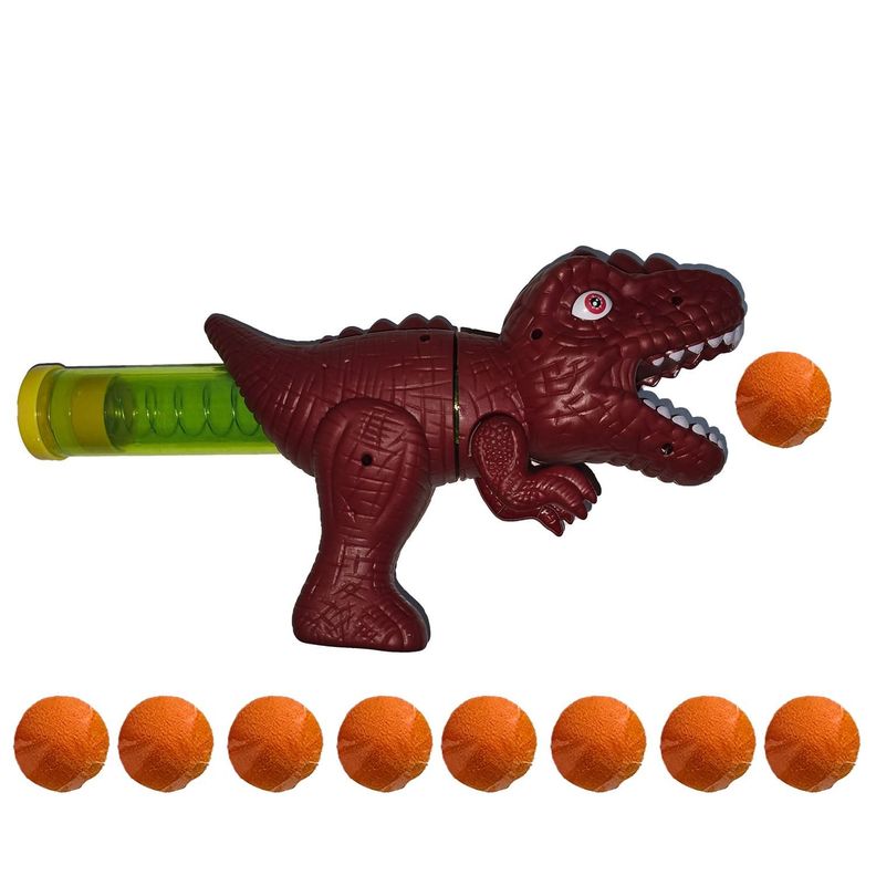 Dinopistola de aire a presión+9 pelotas dinosaurio Bordo-3