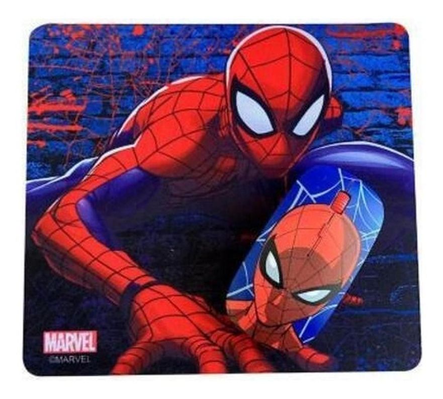 Kit Mouse Inalámbrico Y Mouse Pad Spider Man Color Rojo-0