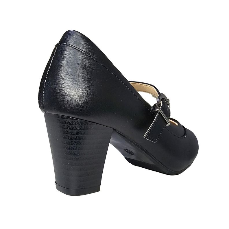 Zapato De Cueca Para Mujer con Hebilla y Tacón 7598-3