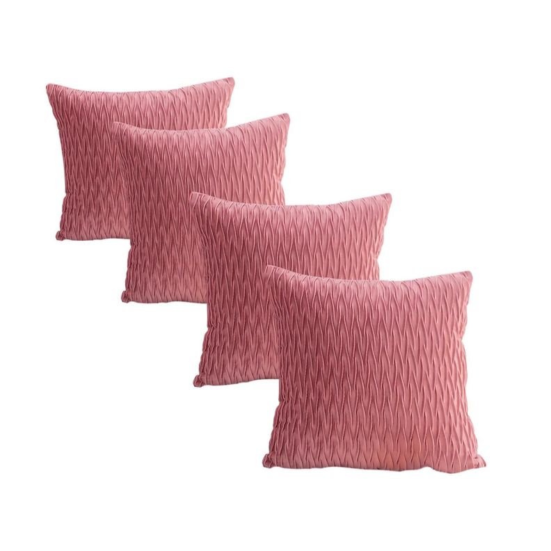 Fundas De Cojin Decorativa 45x45 moderna Rosa PACK 4 U-1