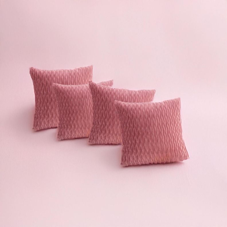 Fundas De Cojin Decorativa 45x45 moderna Rosa PACK 4 U-2
