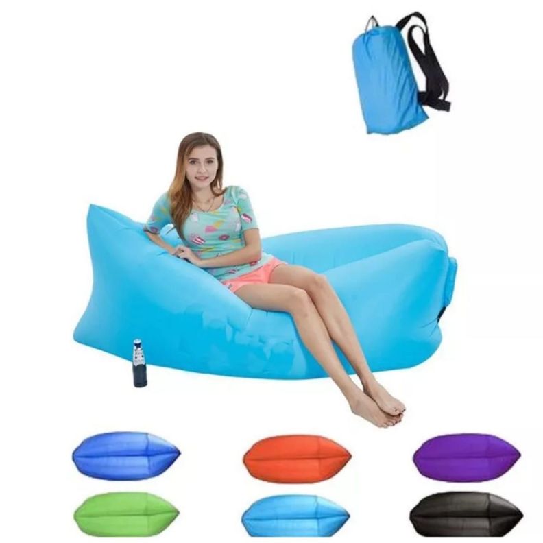 Banana Sofa Inflable Para Acampar Morado-1