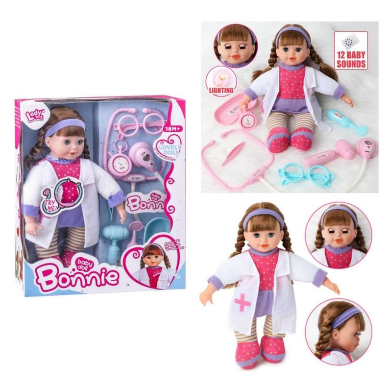 Muñeca Doctora Más Accesorios Baby Doll Bonnie Con Sonido-1