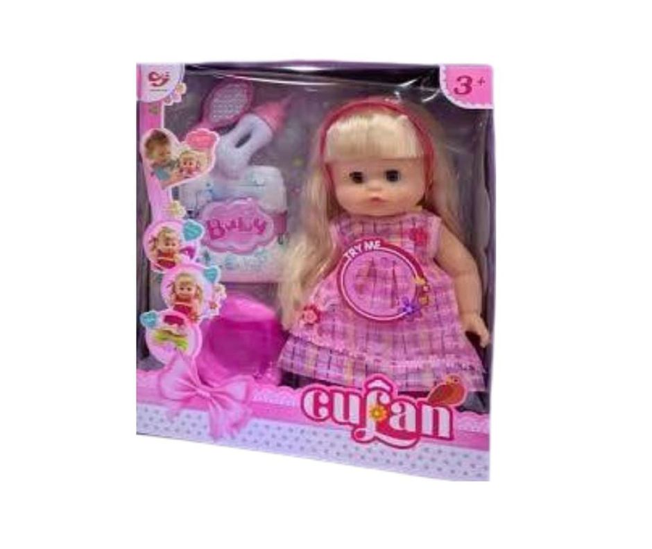 Muñeca Interactiva Con Luz Y Sonidos Integrados Vestidos Rosado-0