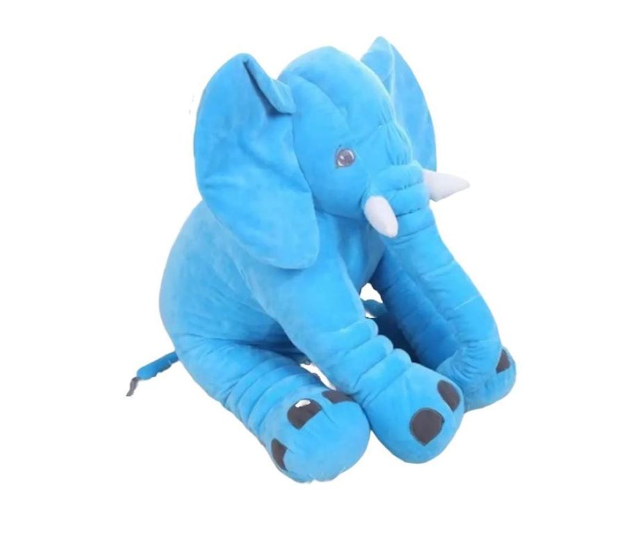 Peluche Elefante De Apego Para Bebes 40cms  Celeste-0