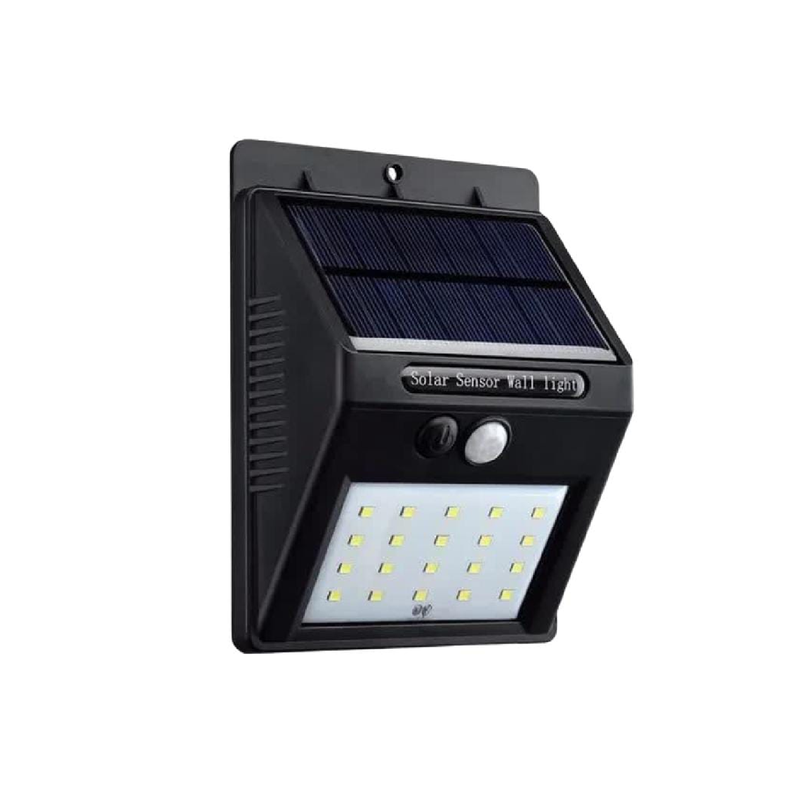 Foco Led Solar 20 Led Sensor Movimiento 4w-0