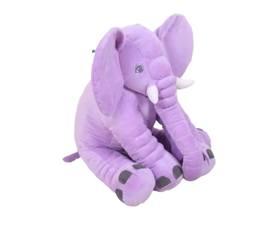 Peluche Elefante De Apego Para Bebes 40cms  Morado-0