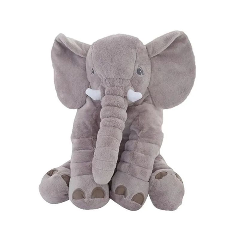 Peluche Elefante De Apego Para Bebes 40cms  Gris-0