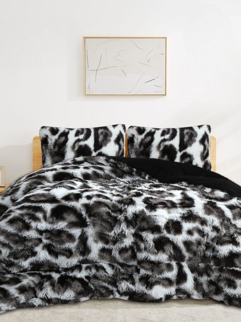 COBERTOR DE INVIERNO PELUDO CON DISEÑO 2P-1
