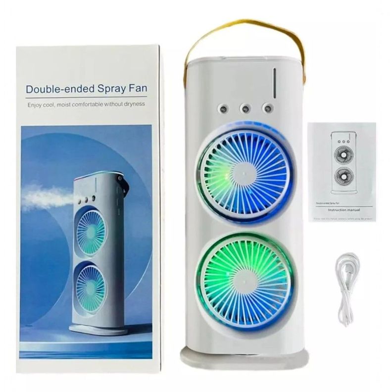 Doble Ventilador De Aire Frío Humidificador Para Escritorio-0