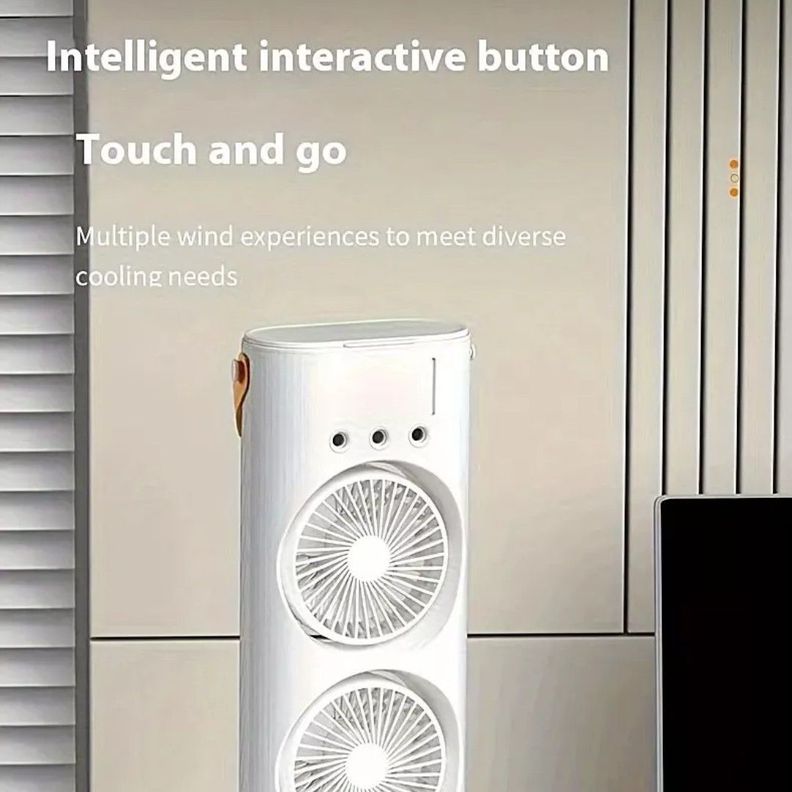 Doble Ventilador De Aire Frío Humidificador Para Escritorio-3