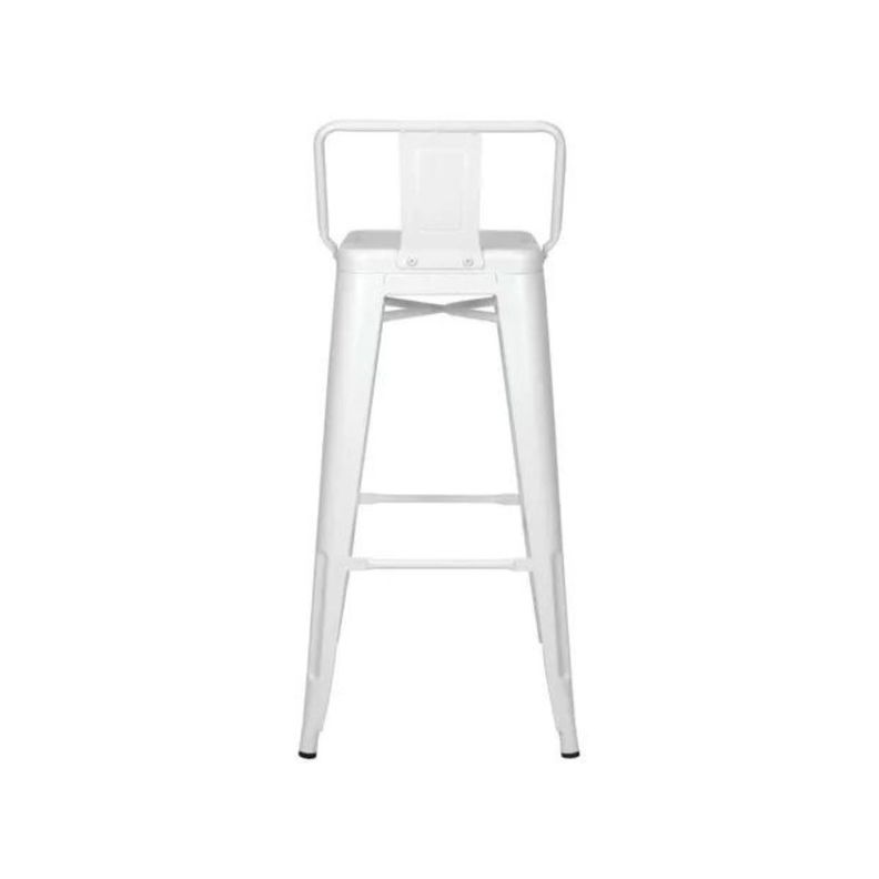 Pack 4 Pisos Taburetes Tolix, 77 Cm Respaldo Bajo- Blanco-2