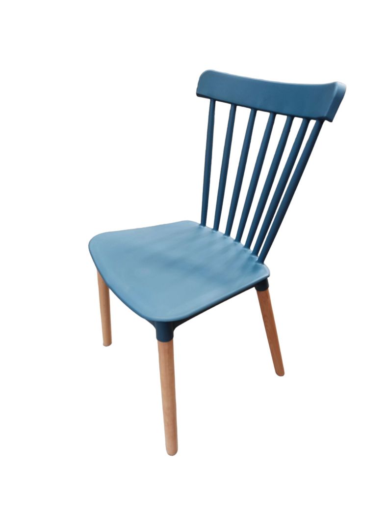 Pack 6 Sillas Windsor Comedor, Terraza, Restaurant- Azul Petroleo-0