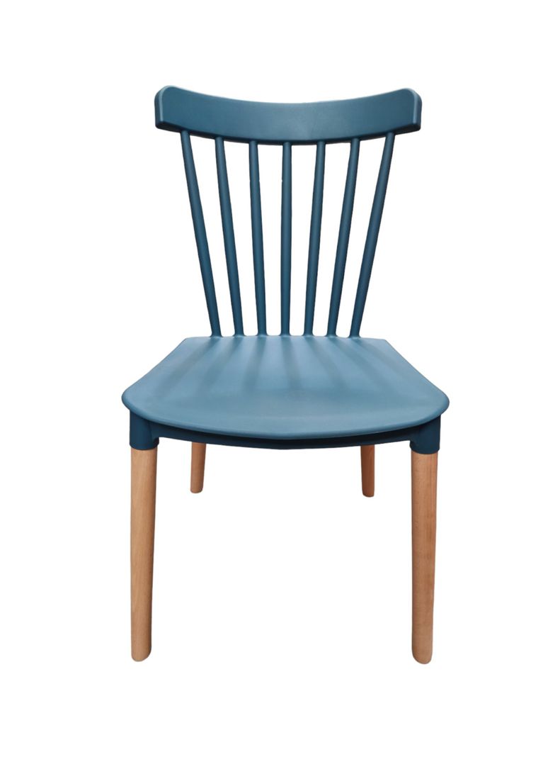 Pack 6 Sillas Windsor Comedor, Terraza, Restaurant- Azul Petroleo-1