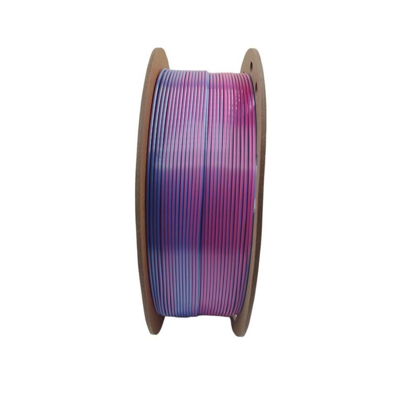 Filamento 3d Pla Seda Doble Color Tronxy De 1.75mm Y 1kg-  ROSE RED/LIGHT BLUE-1
