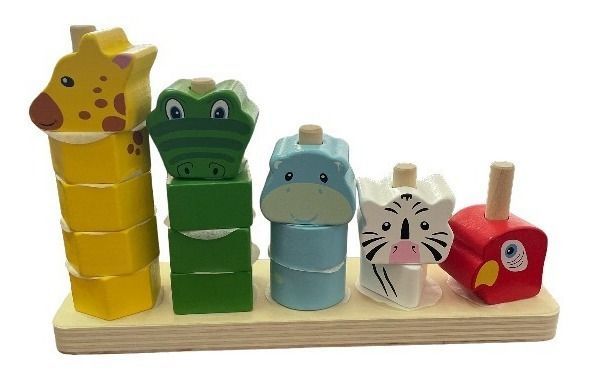 Juego De Encaje Y Motricidad Fina Para Niños En Madera-2