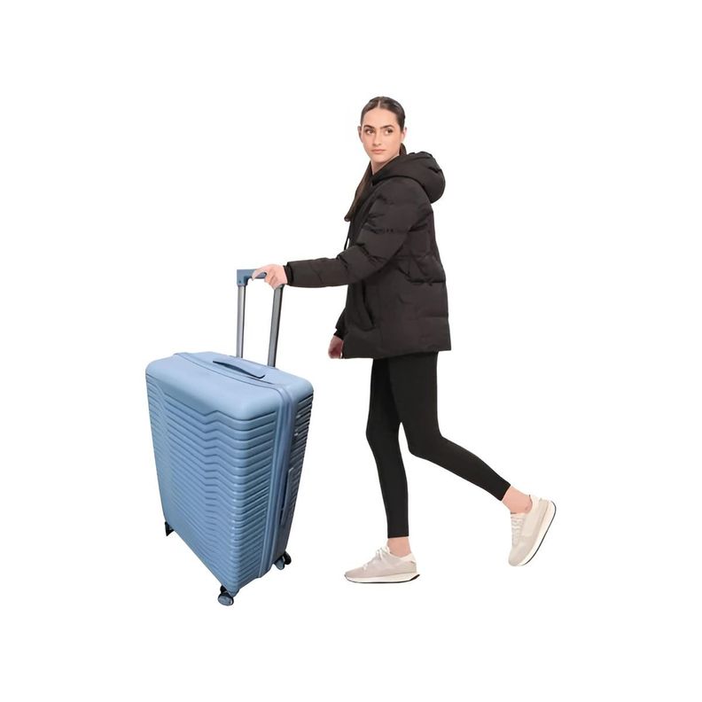 Set 3 Maletas Abs Ruedas 360- AZUL HUMO