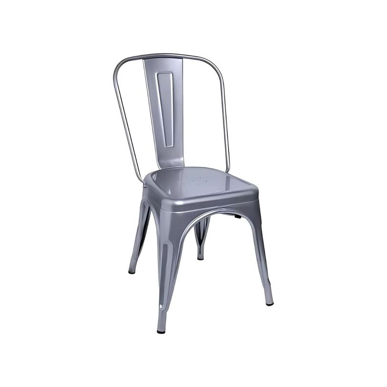 Pack 4 Sillas Tolix Color Gris, Comedor, Evento, Restaurant-0