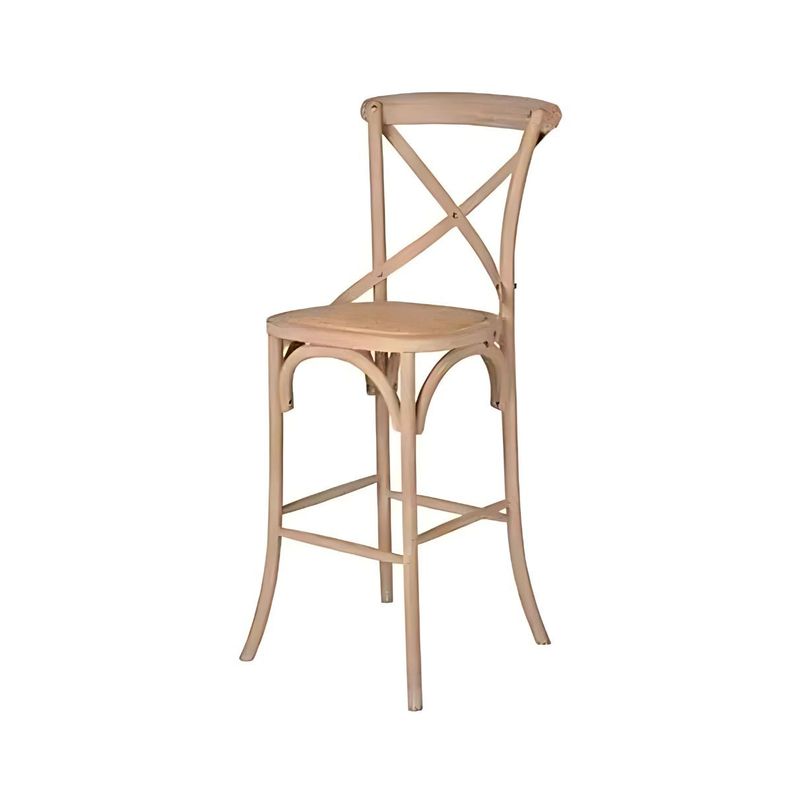 Piso Crossback Provincial Madera Olmo Taburete- Café-1