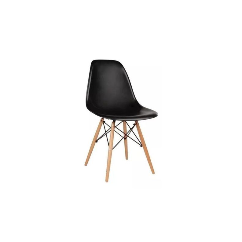 Pack 4 Sillas Eames Dsw Color Negro, Comedor, Bar, Negocio