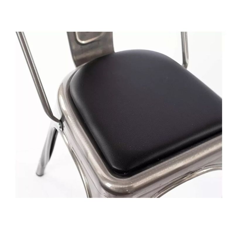 Pack 4 Cojines Magneticos Para Sillas Tolix/ Ecocuero- Negro-0